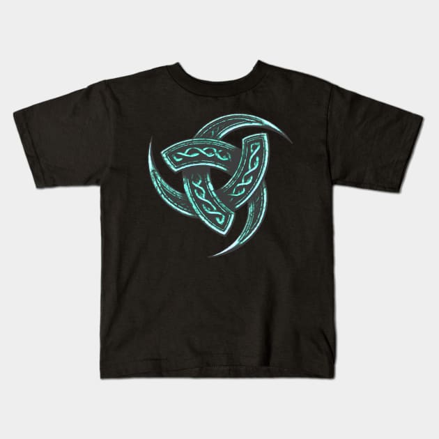 Odin Horns Endless Knot Viking Ragnarok Pagan Rebels Kids T-Shirt by Lamink